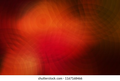 Dark Red, Yellow vector background with bubbles. Beautiful colored illustration with blurred circles in nature style. Pattern can be used as texture of wallpapers.