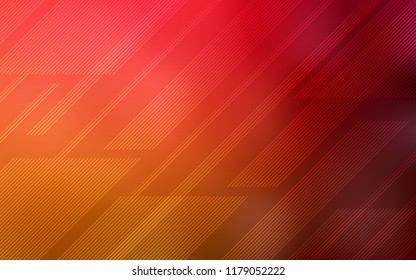 Dark Red, Yellow vector background with straight lines. Decorative shining illustration with lines on abstract template. Best design for your ad, poster, banner.