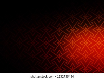Dark Red, Yellow vector background with straight lines. Lines on blurred abstract background with gradient. Pattern for ads, posters, banners.