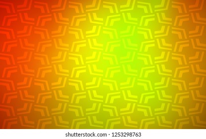 Dark Red, Yellow vector background with lava shapes. Modern gradient abstract illustration with bandy lines. The best blurred design for your business.