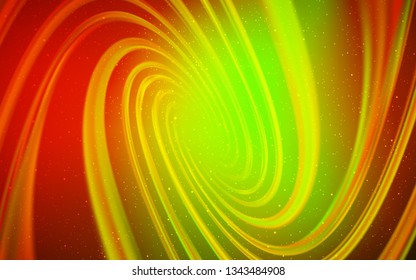 Dark Red, Yellow vector background with astronomical stars. Modern abstract illustration with Big Dipper stars. Pattern for futuristic ad, booklets.