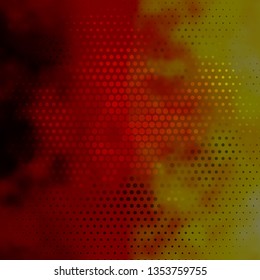 Dark Red, Yellow vector background with circles. Modern abstract illustration with colorful circle shapes. Design for your commercials.