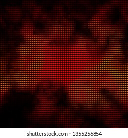 Dark Red, Yellow vector background with circles. Illustration with set of shining colorful abstract spheres. Design for posters, banners.