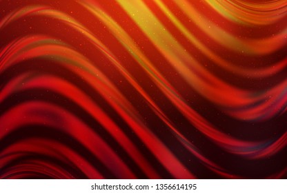 Dark Red, Yellow vector background with astronomical stars. Shining illustration with sky stars on abstract template. Best design for your ad, poster, banner.