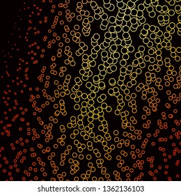 Dark Red, Yellow vector background with circles. Abstract illustration with colorful spots in nature style. Pattern for booklets, leaflets.