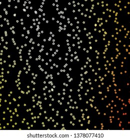 Dark Red, Yellow vector background with colorful stars. Blur decorative design in simple style with stars. Best design for your ad, poster, banner.