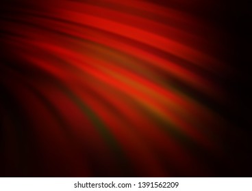 Dark Red, Yellow vector background with lamp shapes. Shining illustration, which consist of blurred lines, circles. New composition for your brand book.