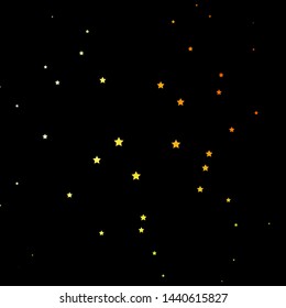 Dark Red, Yellow vector background with small and big stars. Colorful illustration in abstract style with gradient stars. Pattern for wrapping gifts.