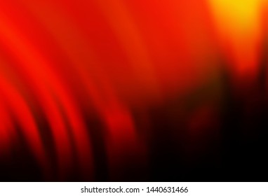 Dark Red, Yellow vector background with lamp shapes. Shining illustration, which consist of blurred lines, circles. New composition for your brand book.