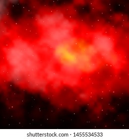Dark Red, Yellow vector background with colorful stars. Colorful illustration in abstract style with gradient stars. Pattern for new year ad, booklets.