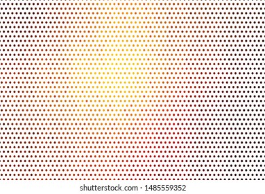 Dark Red, Yellow vector background with bubbles. Glitter abstract illustration with blurred drops of rain. Pattern for textures of wallpapers.