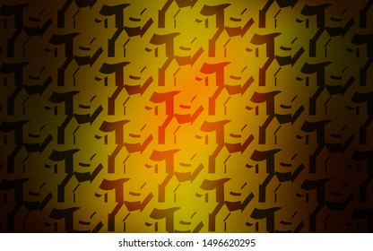 Dark Red, Yellow vector background with wry lines. Modern gradient abstract illustration with bandy lines. A completely new design for your business.