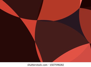 Dark Red, Yellow vector background with bent ribbons. A sample with blurred bubble shapes. Marble design for your web site.