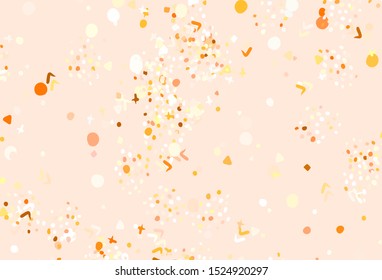 Dark Red, Yellow vector background with abstract shapes. Colorful chaotic forms with gradient in modern style. Best smart design for your business.