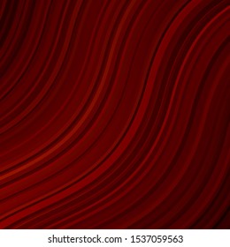 Dark Red, Yellow vector background with curves. Colorful illustration in abstract style with bent lines. Pattern for commercials, ads.