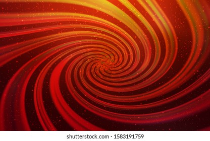 Dark Red, Yellow vector background with galaxy stars. Space stars on blurred abstract background with gradient. Pattern for astrology websites.