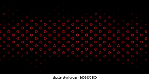 Dark Red, Yellow vector background with occult symbols. Retro design in abstract style with witchcraft forms. Simple base for your occult design.