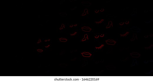 Dark Red, Yellow vector background with woman symbols. Colorful feminism symbols with a gradient in modern style. Design for International Women’s Day.