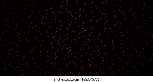 Dark Red, Yellow vector background with small and big stars. Shining colorful illustration with small and big stars. Theme for cell phones.