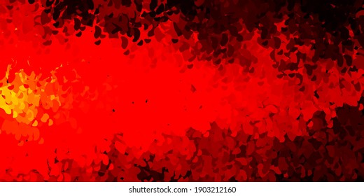 Dark red, yellow vector background with random forms. Modern abstract illustration with gradient random forms. Smart design for your business.