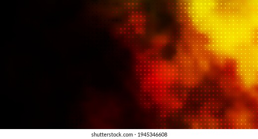 Dark Red, Yellow vector background with circles. Illustration with set of shining colorful abstract spheres. New template for your brand book.