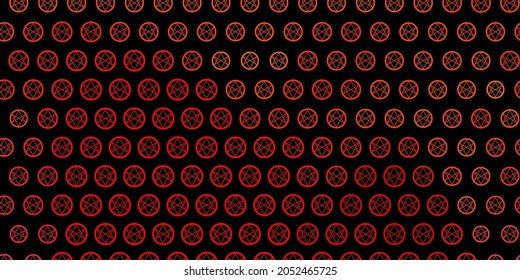 Dark Red, Yellow vector background with occult symbols. Colorful mystic symbols with a gradient in ancient style. Simple base for your occult design.