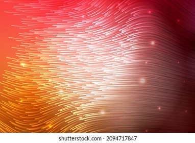 Dark Red, Yellow vector background with bent lines. A shining illustration, which consists of curved lines. Elegant pattern for a brand book.