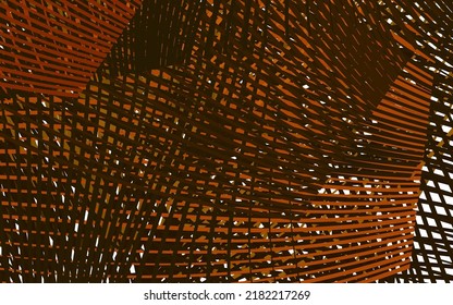 Dark Red, Yellow vector background with wry lines. Shining colorful illustration in simple curve style. Business design for posters, banners.