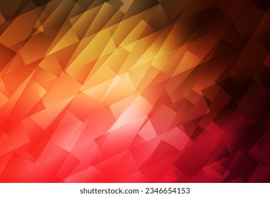 Dark Red, Yellow vector background in polygonal style. Decorative design in abstract style with rectangles. The template can be used as a background.