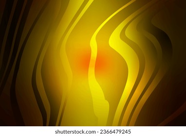 Rojo oscuro, fondo vectorial amarillo con líneas irregulares. Ilustración colorida en estilo abstracto con gradiente. Patrón para su diseño.