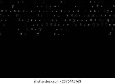 Dark red, yellow vector background with signs of alphabet. Modern geometrical illustration with ABC english symbols. The pattern can be used for ad, booklets, leaflets of education.