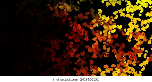 Dark red, yellow vector background with random forms. Modern abstract illustration with gradient random forms. Background for cell phones.