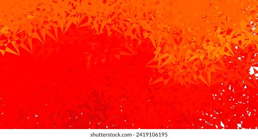 Rojo oscuro, fondo vectorial amarillo con triángulos. Magnífica ilustración abstracta con formas triangulares. Diseño para sus fondos de escritorio.