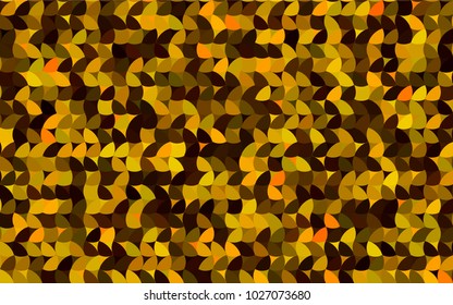 Dark Red, Yellow vector red banner with set of circles, dots. Donuts Background. Creative Design Template. Technological halftone illustration.