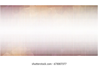 Dark Red, Yellow vector banner set of circles, spheres. Donuts Background. Creative Design Templates. Technology halftone illustration.