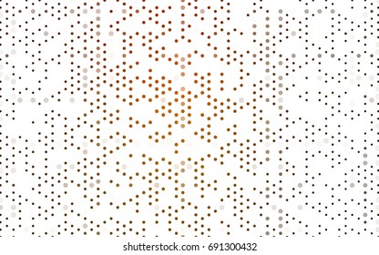 Dark Red, Yellow vector red banner with set of circles, dots. Donuts Background. Creative Design Template. Technological halftone illustration.