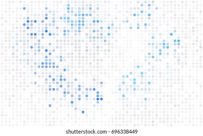 Dark Red, Yellow vector red banner with set of circles, dots. Donuts Background. Creative Design Template. Technological halftone illustration.