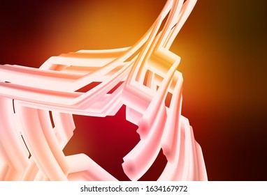 Dark Red, Yellow vector blurred bright template. A completely new colored illustration in blur style. New style design for your brand book.