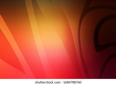 Dark Red, Yellow vector blurred shine abstract template. An elegant bright illustration with gradient. Completely new design for your business.