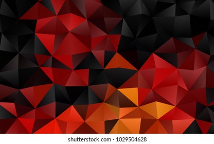 Dark Red, Yellow vector blurry triangle pattern. Creative illustration in halftone style with gradient. The textured pattern can be used for background.