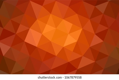 Dark Red, Yellow vector blurry triangle texture. A completely new color illustration in a  polygonal style. Triangular pattern for your business design.