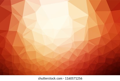 Dark Red, Yellow vector blurry hexagon template. Colorful illustration in abstract style with gradient. Triangular pattern for your business design.