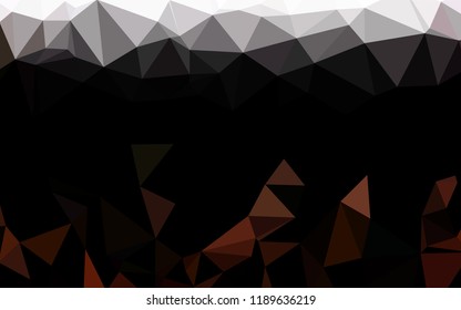 Dark Red, Yellow vector blurry hexagon template. Shining illustration, which consist of triangles. The polygonal design can be used for your web site.
