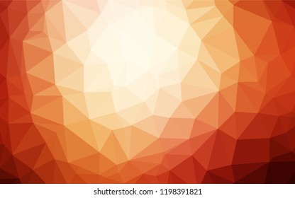 Dark Red, Yellow vector blurry hexagon pattern. An elegant bright illustration with gradient. Brand new style for your business design.