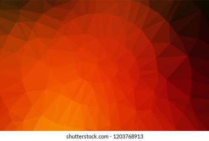 Dark Red, Yellow vector blurry hexagon pattern. Colorful illustration in abstract style with gradient. The textured pattern can be used for background.