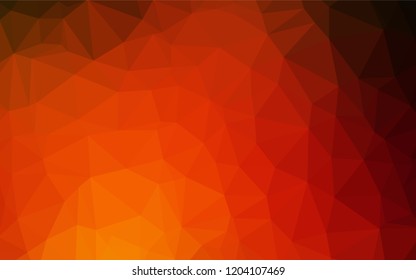 Dark Red, Yellow vector blurry hexagon template. Glitter abstract illustration with an elegant design. The elegant pattern can be used as part of a brand book.