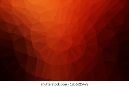 Dark Red, Yellow vector blurry hexagon texture. An elegant bright illustration with gradient. The completely new template can be used for your brand book.