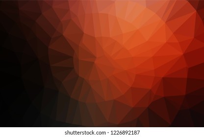 Dark Red, Yellow vector blurry hexagon template. Glitter abstract illustration with an elegant design. The textured pattern can be used for background.