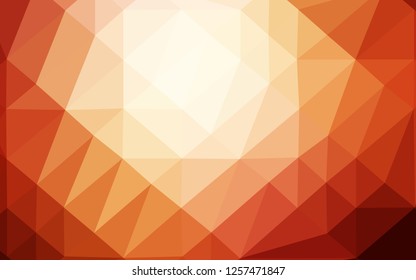 Dark Red, Yellow vector blurry triangle template. A sample with polygonal shapes. Template for your brand book.