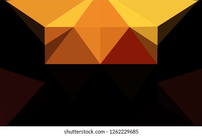 Dark Red, Yellow vector blurry hexagon pattern. A sample with polygonal shapes. A completely new design for your business.
